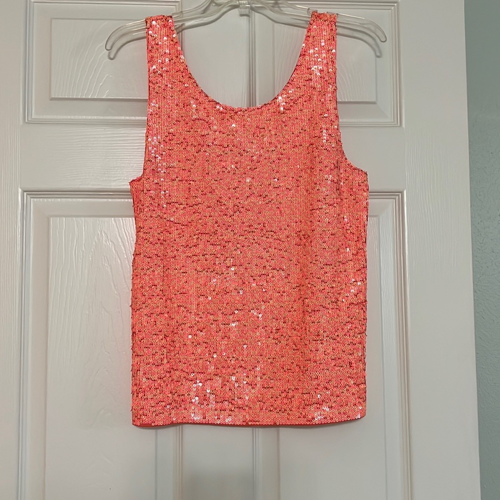 J Crew sequined tank top.